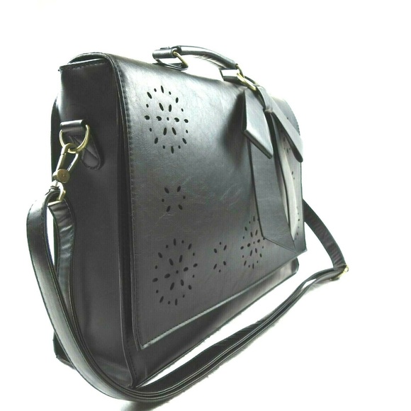 ECOSUSI Handbags - ECOSUSI Faux Leather Briefcase Shoulder Bag